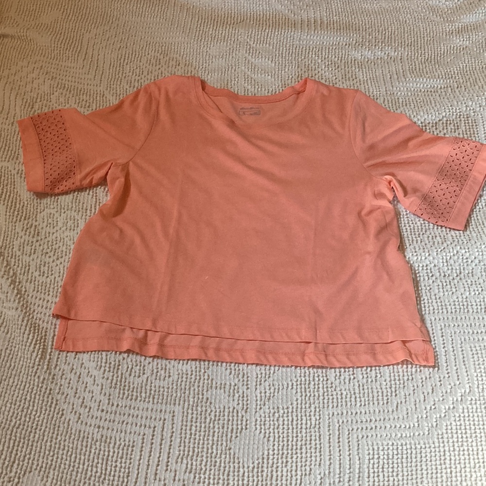 Eddie Bauer eyelet sleeved top